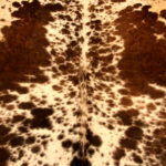Real Genuine Brown Speckled Salt and Pepper Cowhide Rug 6x6 Large Modern Living Room Area Rug Natural Leather Hair On Cheap Brazilian Brindle Hung on Wall Bedroom Cheap Cowhide Rug Sale