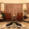 Real Genuine Black Speckled Salt and Pepper Cowhide Rug 5x6 Large Modern Living Room Area Rug Natural Leather Hair On Cheap Brazilian Brindle Hung on Wall Bedroom Cheap Cowhide Rug Sale